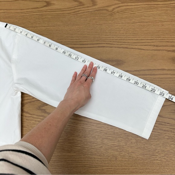 Xiaoyan Lin White Cotton Button Down Shirt Size M Unique Design Cowl Neck Resort - Picture 14 of 15